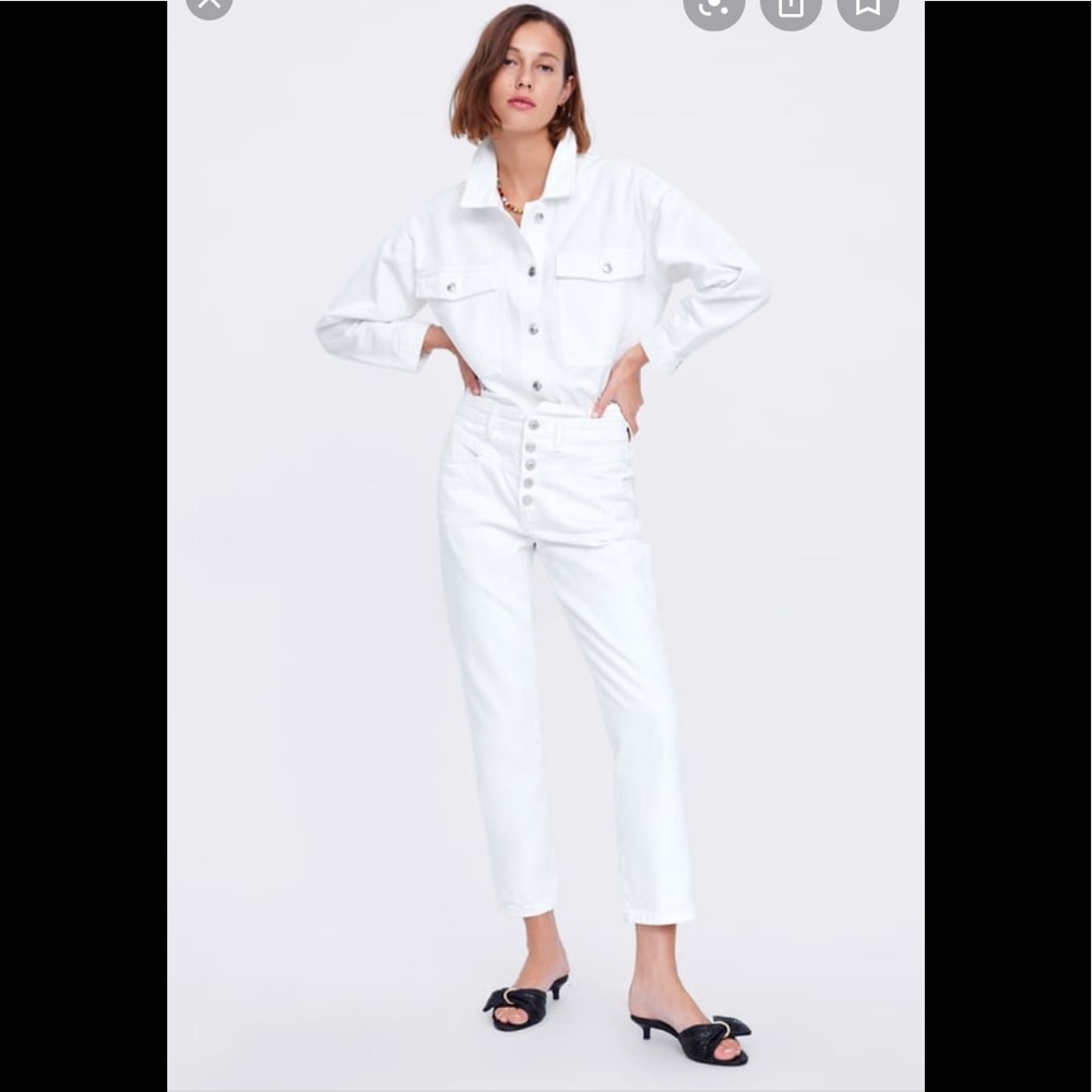 Zara Premium 80’s straight leg hi-rise Jeans